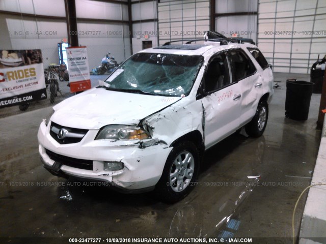 2HNYD18764H544836 - 2004 ACURA MDX TOURING WHITE photo 2