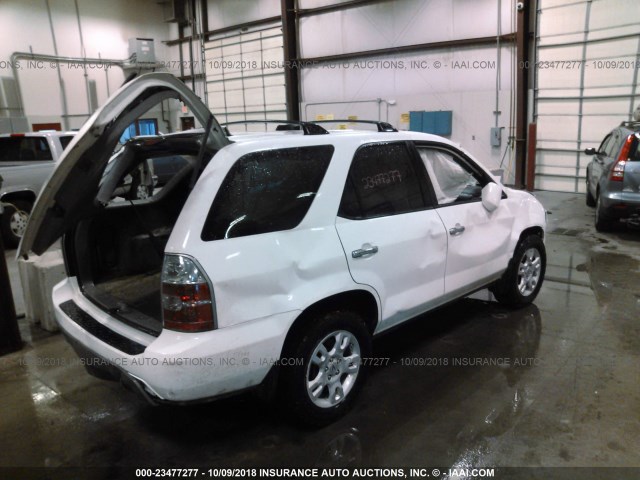 2HNYD18764H544836 - 2004 ACURA MDX TOURING WHITE photo 4