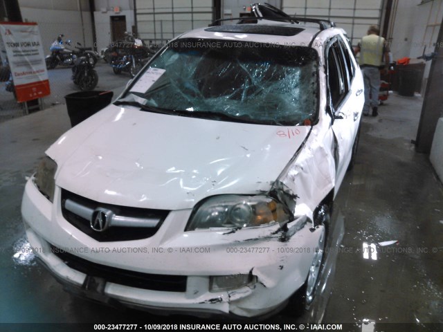 2HNYD18764H544836 - 2004 ACURA MDX TOURING WHITE photo 6