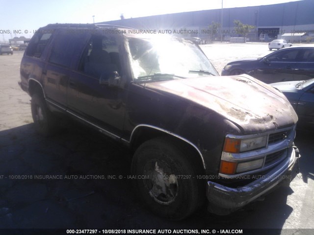 1GNEK13R6XJ500742 - 1999 CHEVROLET TAHOE K1500 BURGUNDY photo 1