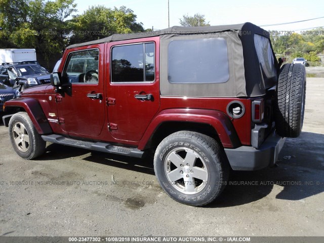 1J4GA59119L727576 - 2009 JEEP WRANGLER UNLIMITE SAHARA MAROON photo 3