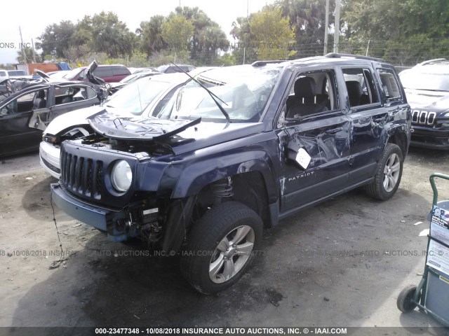 1C4NJPFB4ED717859 - 2014 JEEP PATRIOT LATITUDE BLUE photo 2