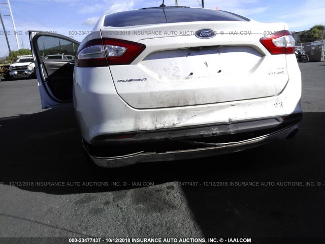 3FA6P0LU5ER366814 - 2014 FORD FUSION SE HYBRID WHITE photo 6