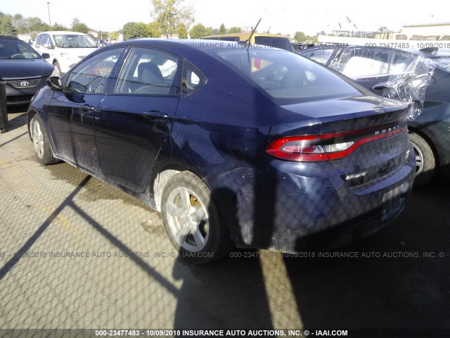 1C3CDFBA3GD623162 - 2016 DODGE DART SXT Dark Blue photo 3