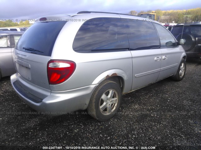 2D4GP44L66R898532 - 2006 DODGE GRAND CARAVAN SXT SILVER photo 4