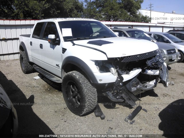 1FTFW1R69BFC19738 - 2011 FORD F150 SVT RAPTOR WHITE photo 1