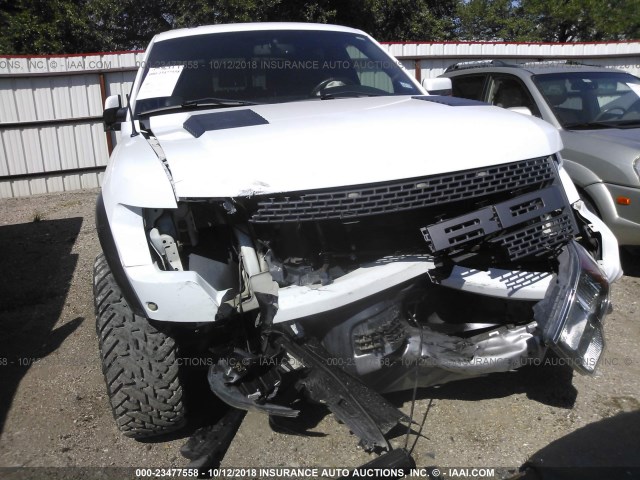 1FTFW1R69BFC19738 - 2011 FORD F150 SVT RAPTOR WHITE photo 6