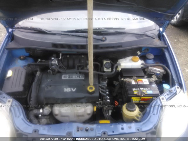 KL1TD56617B046727 - 2007 CHEVROLET AVEO LS BLUE photo 10