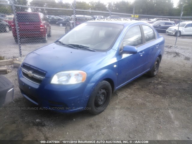 KL1TD56617B046727 - 2007 CHEVROLET AVEO LS BLUE photo 2