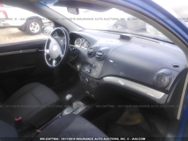 KL1TD56617B046727 - 2007 CHEVROLET AVEO LS BLUE photo 5