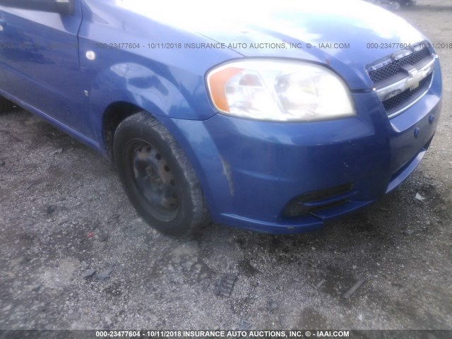 KL1TD56617B046727 - 2007 CHEVROLET AVEO LS BLUE photo 6