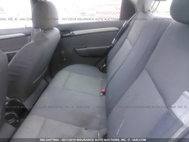 KL1TD56617B046727 - 2007 CHEVROLET AVEO LS BLUE photo 8