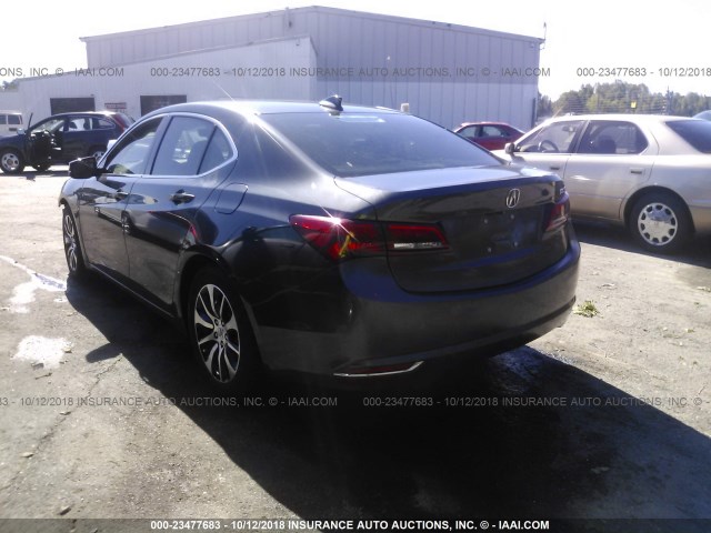 19UUB1F5XFA020992 - 2015 ACURA TLX TECH GRAY photo 3