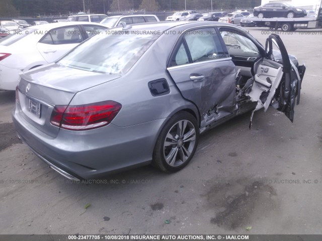 WDDHF5KB3FB124649 - 2015 MERCEDES-BENZ E 350 GRAY photo 4