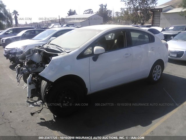 KNADM4A32D6169233 - 2013 KIA RIO LX WHITE photo 2