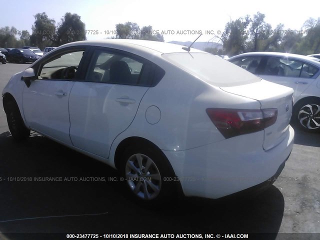 KNADM4A32D6169233 - 2013 KIA RIO LX WHITE photo 3