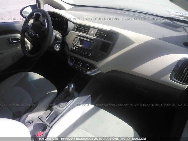 KNADM4A32D6169233 - 2013 KIA RIO LX WHITE photo 5