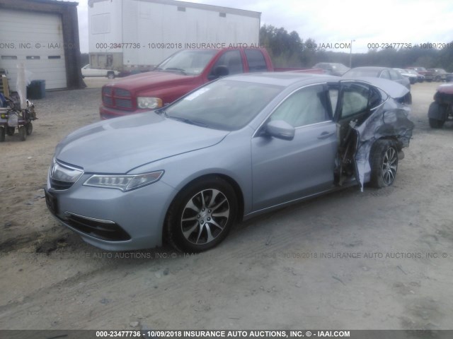 19UUB1F33FA002347 - 2015 ACURA TLX GRAY photo 2