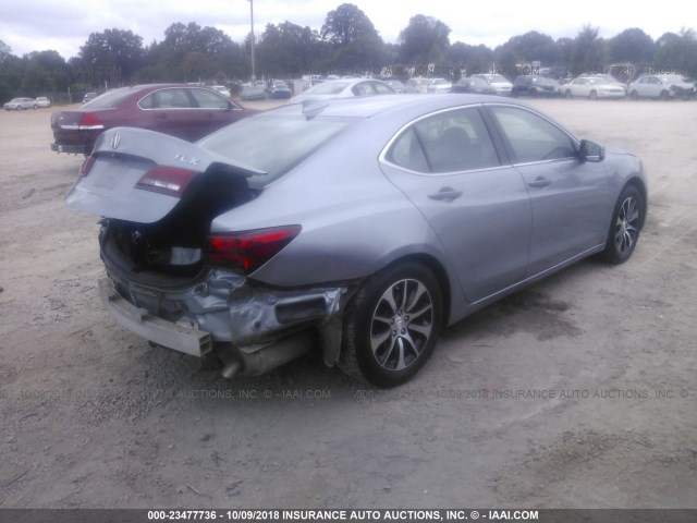 19UUB1F33FA002347 - 2015 ACURA TLX GRAY photo 4