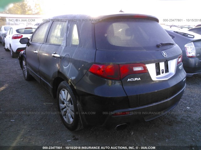 5J8TB1H25AA008286 - 2010 ACURA RDX BLACK photo 3