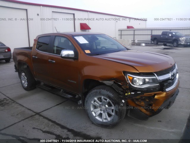 1GCGTCENXH1316295 - 2017 CHEVROLET COLORADO LT ORANGE photo 1