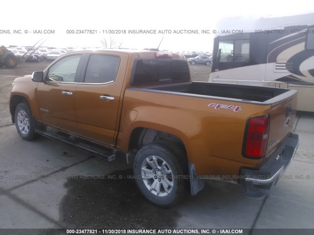 1GCGTCENXH1316295 - 2017 CHEVROLET COLORADO LT ORANGE photo 3