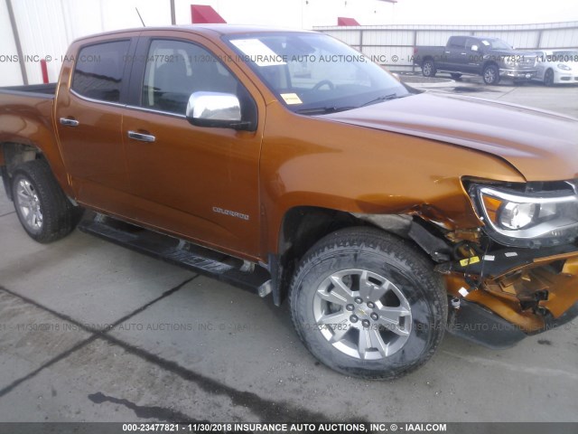 1GCGTCENXH1316295 - 2017 CHEVROLET COLORADO LT ORANGE photo 6