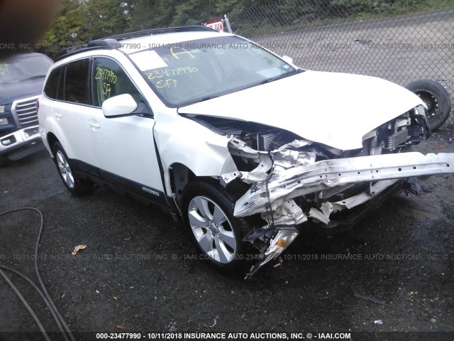 4S4BRCCC6A3336978 - 2010 SUBARU OUTBACK 2.5I PREMIUM WHITE photo 1