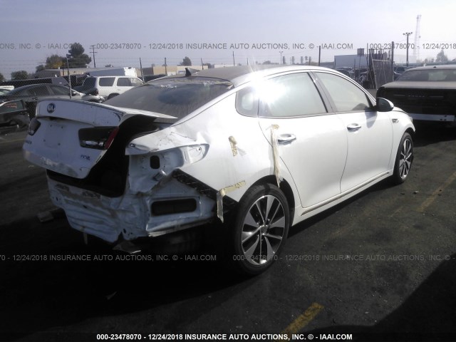 5XXGV4L27GG049838 - 2016 KIA OPTIMA SXL WHITE photo 4