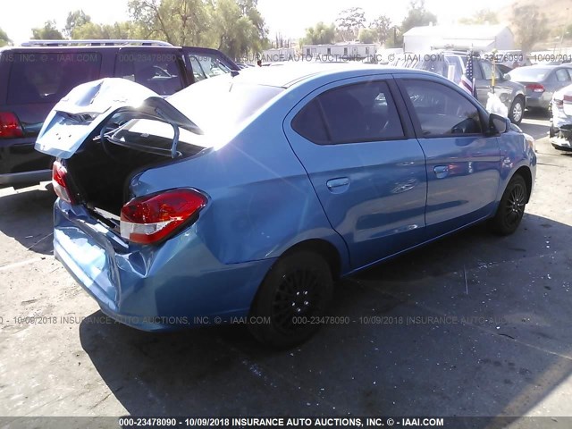 ML32F3FJ3HHF10211 - 2017 MITSUBISHI MIRAGE G4 ES ლურჯი ფოტო 4