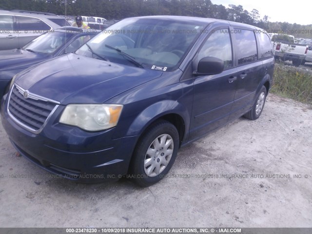 2A8HR44H98R678479 - 2008 CHRYSLER TOWN & COUNTRY LX BLUE photo 2