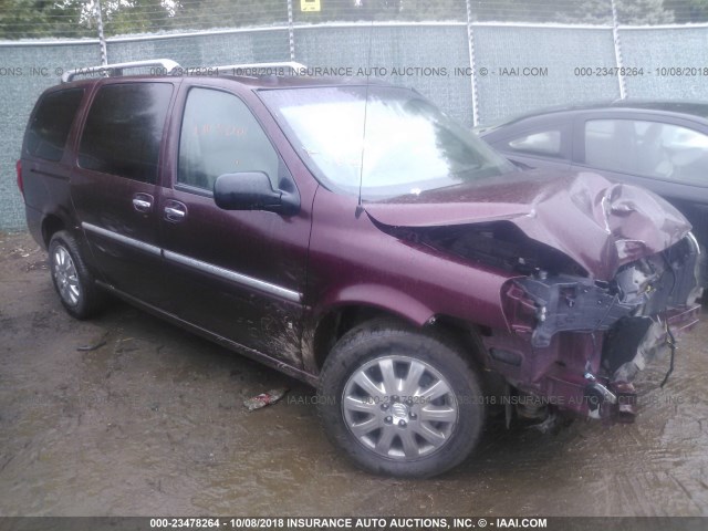 5GADX33L56D174024 - 2006 BUICK TERRAZA CXL MAROON photo 1