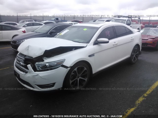 1FAHP2H87EG182255 - 2014 FORD TAURUS SEL WHITE photo 2