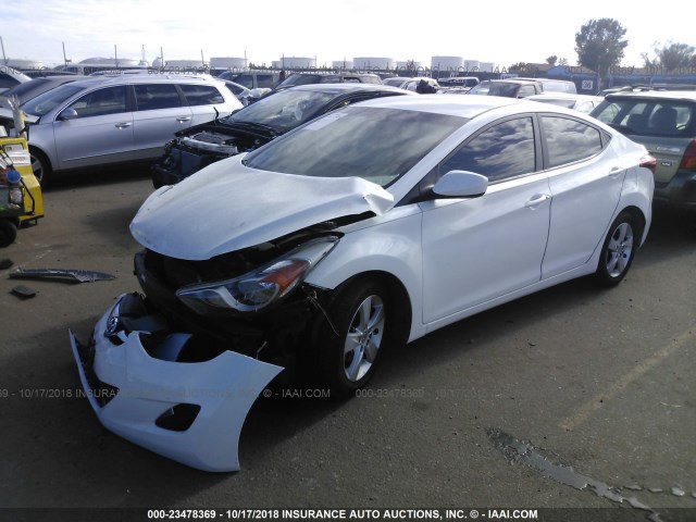 5NPDH4AE4DH428822 - 2013 HYUNDAI ELANTRA GLS/LIMITED WHITE photo 2