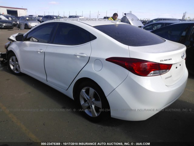 5NPDH4AE4DH428822 - 2013 HYUNDAI ELANTRA GLS/LIMITED WHITE photo 3