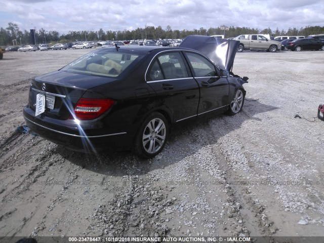 WDDGF4HB9DA796683 - 2013 MERCEDES-BENZ C 250 BLACK photo 4