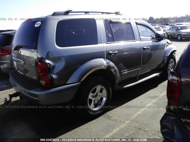 1D8HB58D15F528184 - 2005 DODGE DURANGO LIMITED GRAY photo 4