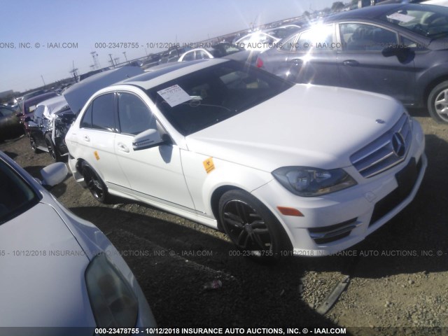 WDDGF4HB6DA849257 - 2013 MERCEDES-BENZ C 250 WHITE photo 1