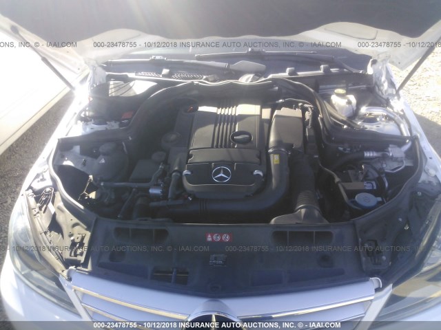 WDDGF4HB6DA849257 - 2013 MERCEDES-BENZ C 250 WHITE photo 10