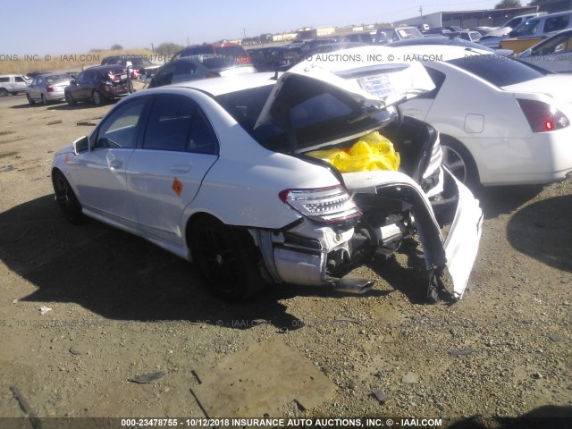 WDDGF4HB6DA849257 - 2013 MERCEDES-BENZ C 250 WHITE photo 3