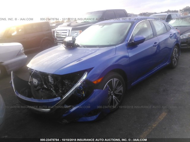 JHMFC1F76JX006291 - 2018 HONDA CIVIC EXL BLUE photo 2