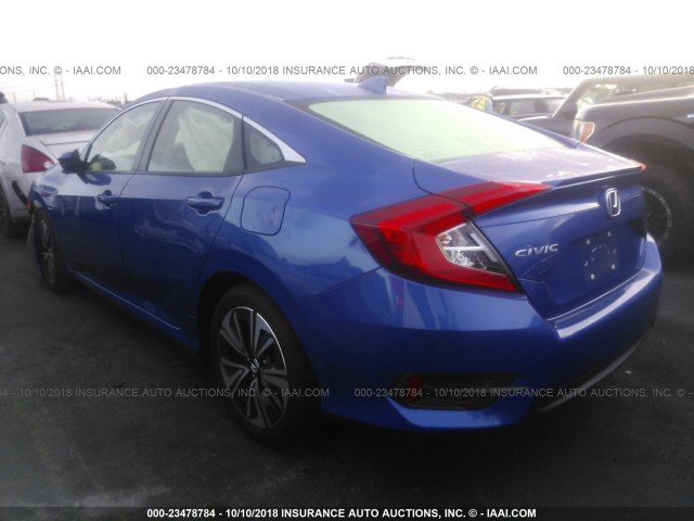 JHMFC1F76JX006291 - 2018 HONDA CIVIC EXL BLUE photo 3