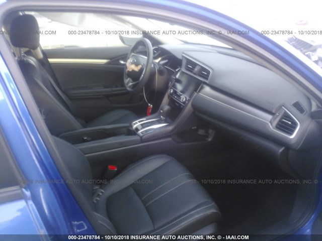 JHMFC1F76JX006291 - 2018 HONDA CIVIC EXL BLUE photo 5