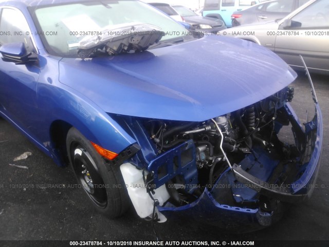 JHMFC1F76JX006291 - 2018 HONDA CIVIC EXL BLUE photo 6