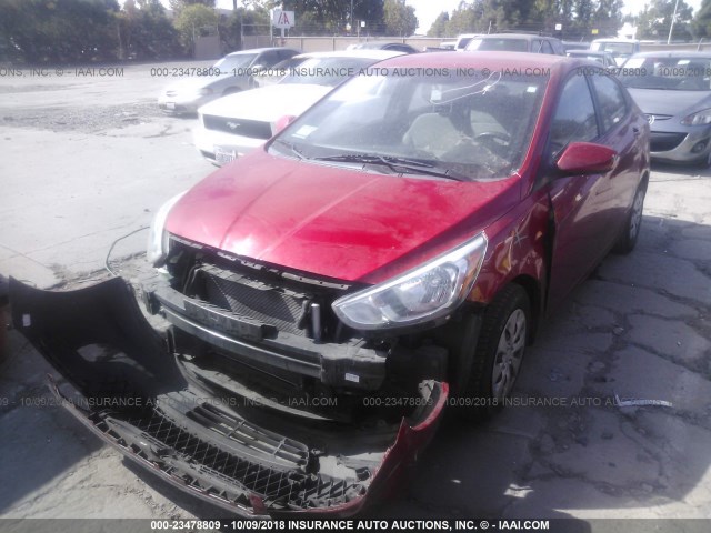 KMHCT4AE7FU888068 - 2015 HYUNDAI ACCENT GLS RED photo 2