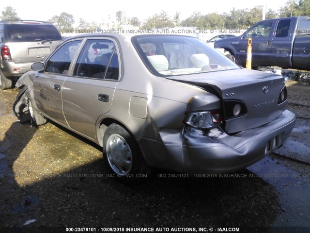 1NXBR12E21Z538637 - 2001 TOYOTA COROLLA CE/LE/S TAN photo 3