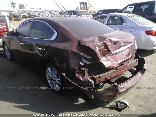 1N4AA5AP7DC824288 - 2013 NISSAN MAXIMA S/SV BURGUNDY photo 3