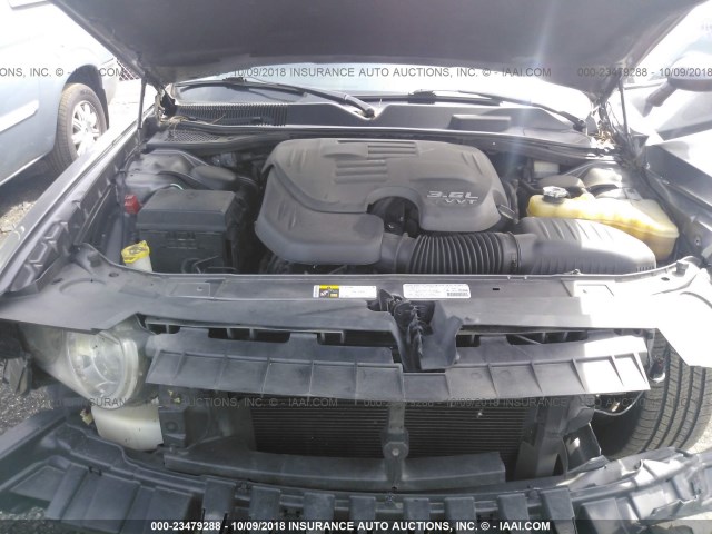 2C3CDYAG3DH695494 - 2013 DODGE CHALLENGER SXT GRAY photo 10