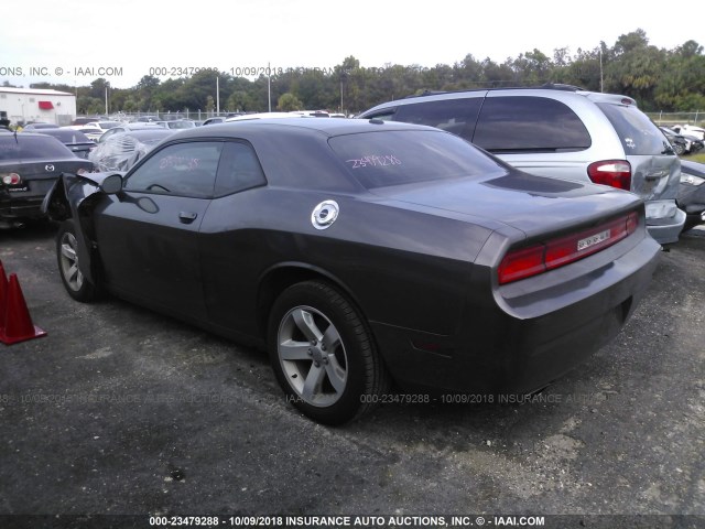 2C3CDYAG3DH695494 - 2013 DODGE CHALLENGER SXT GRAY photo 3