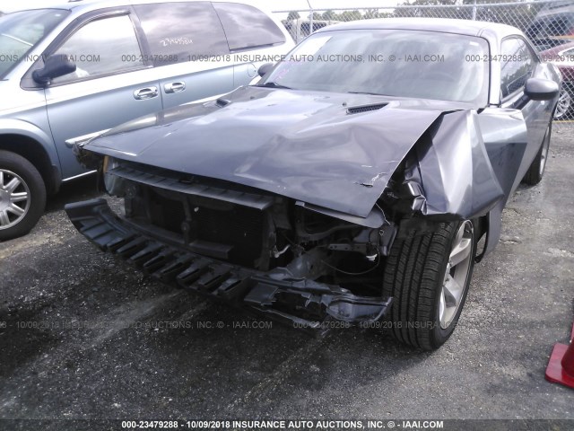 2C3CDYAG3DH695494 - 2013 DODGE CHALLENGER SXT GRAY photo 6